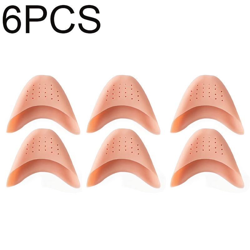 TEMU [Set da 6 pezzi] Coperture in silicone per dei piedi con traspiranti - cuscinetti in gel per tacchi alti, scarpe da balletto e scarpe a punta,
