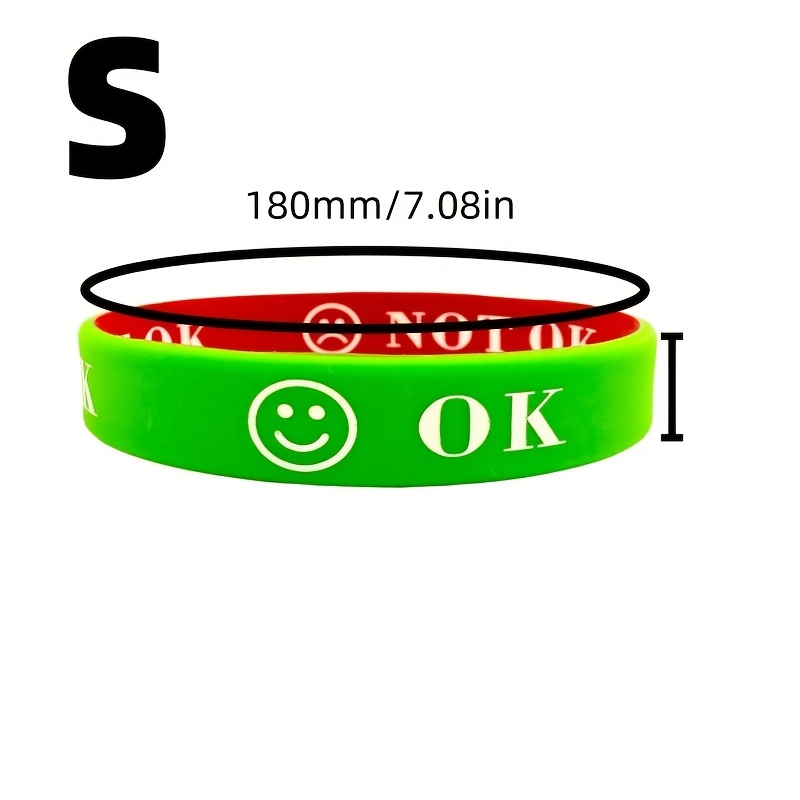 Ok/no Ok Flip Emotion Band - Dual-side Smile/tear Silicone Bracelet, Party Game , Team Building Icebreaker Gift