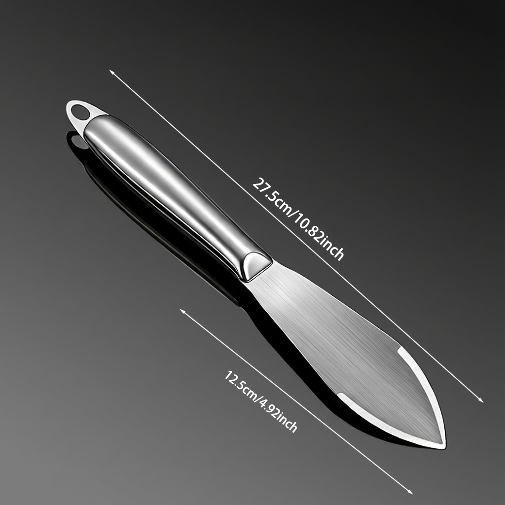 A Heavy-duty Stainless Steel Gardening Trowel In Flat And Pointed , Ideal For Planting, Weeding, And Loosening Soil - Perfect For Home, Farm