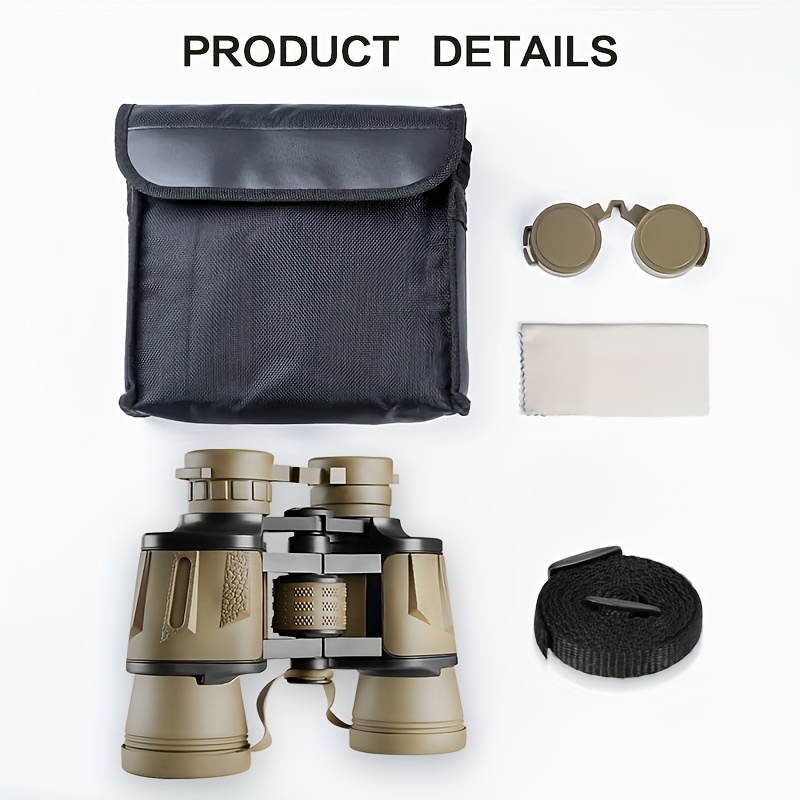 TEMU 10x50 Binoculars For Adults High Powered Binoculars For Bird Watching Hunting Hiking Concert Travel Theater With Prism Fmc Lens For Father's Day
