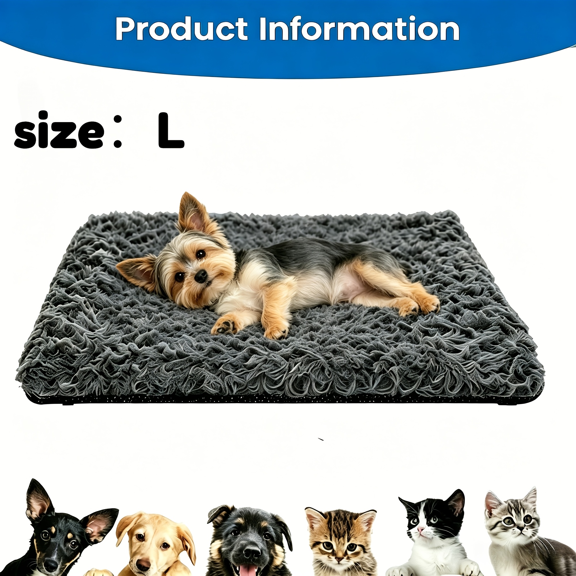 TEMU Long-lasting Heat-retaining Cat Pad-temperature-regulating Dog Bed Removable Washable Non-slip Pad For Stray Pets Indoor/outdoor Use