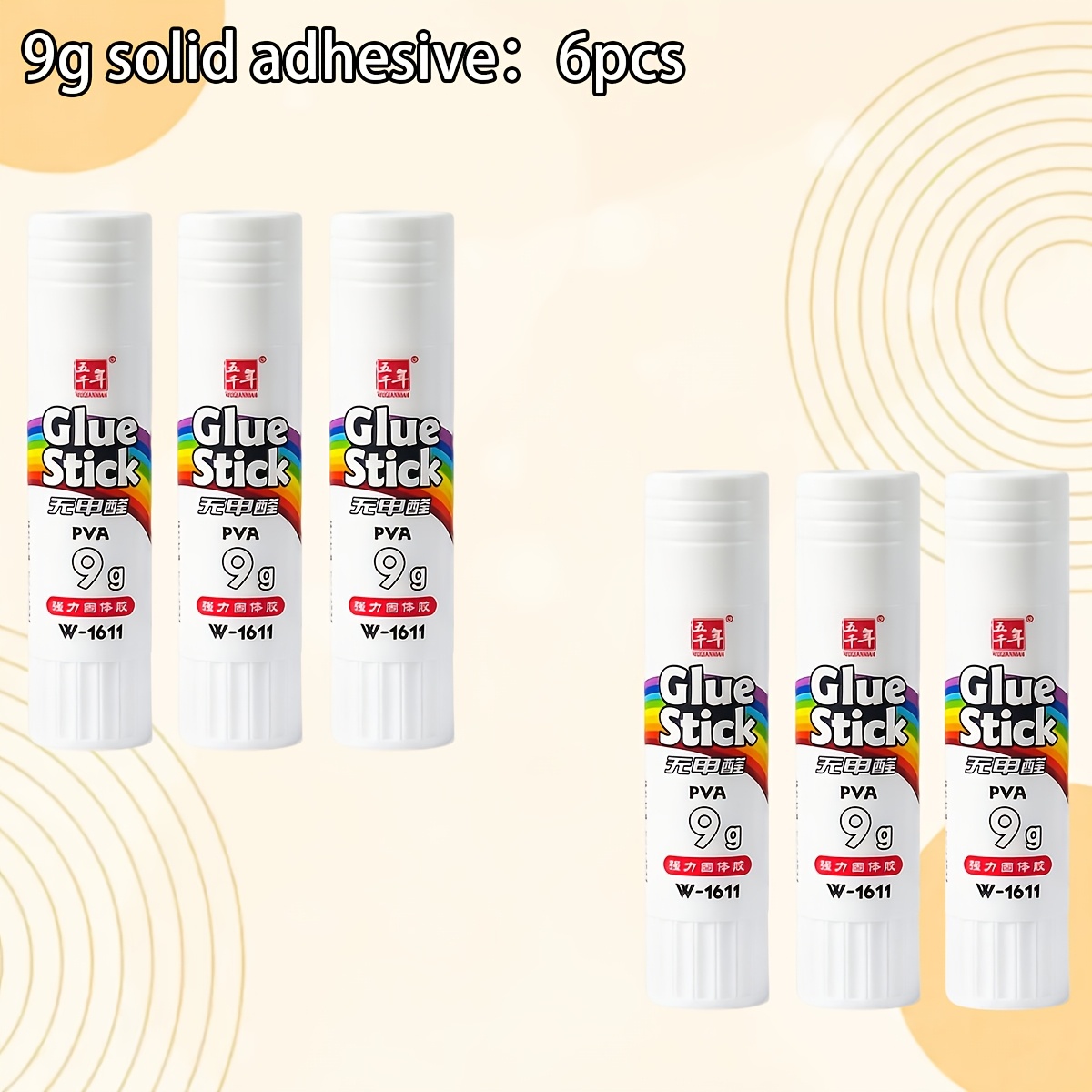 Image of Wqn 6pcs High Glue Sticks, Solid Glue, Craft Glue, School Supplies, Cute Stationery, Office Supplies, Stationery, Youth Products, In 9g / 15g / 21g / 36g, Back-to-