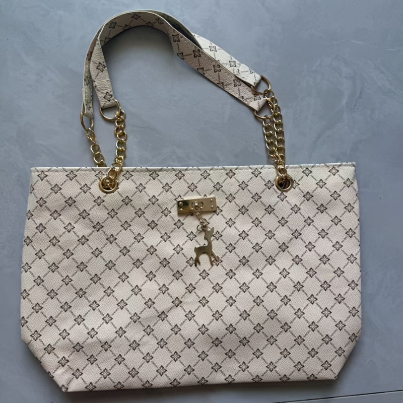 TEMU Women's Commuter Tote Bag With Large Capacity, Easy To Carry. New Fashionable Large-capacity Women's Bag, Vintage Commuter Shoulder Bag, Niche