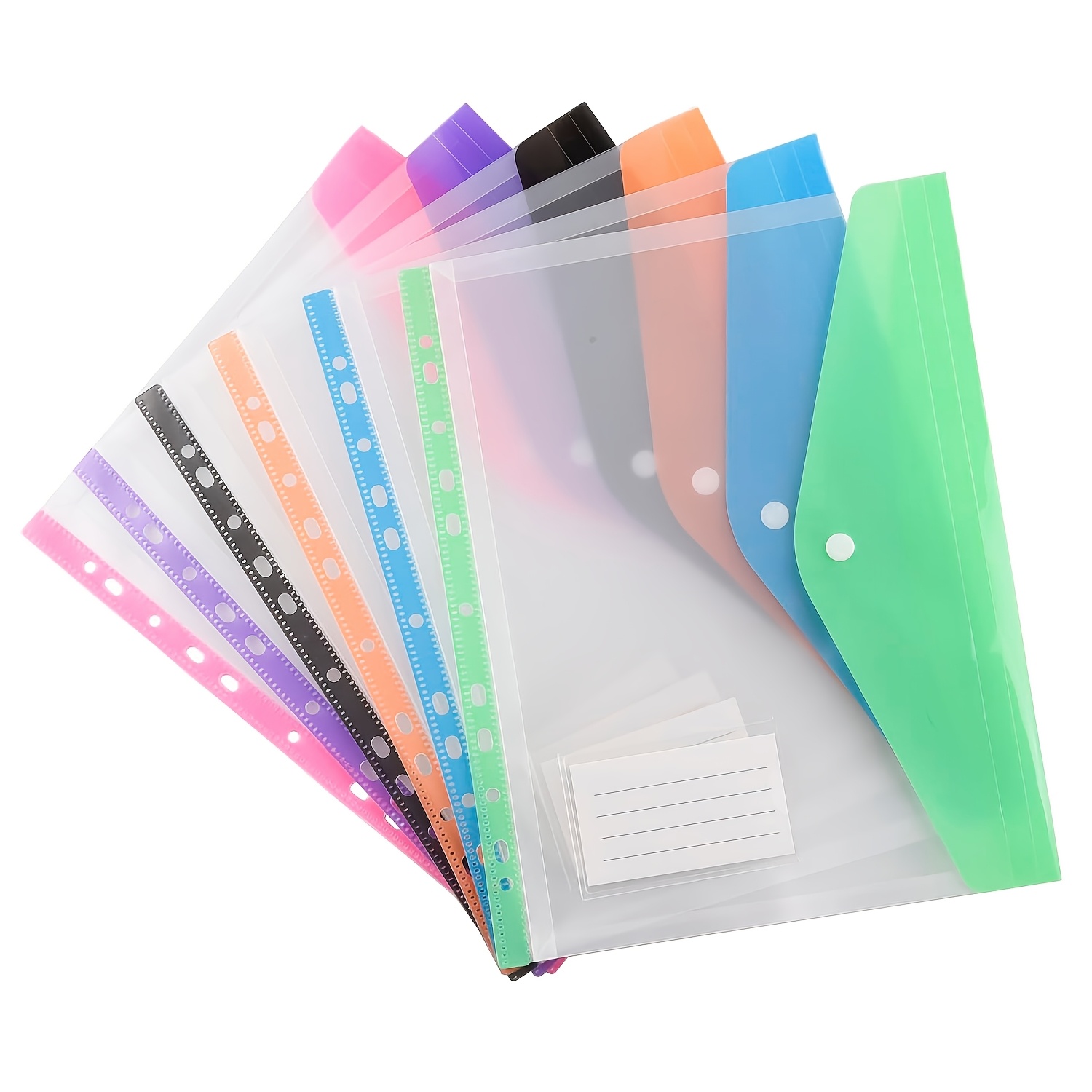 

Set Of 6 A4 Polypropylene Folders Snap , 11- , Plastic Wallets And , - For , , And Organization