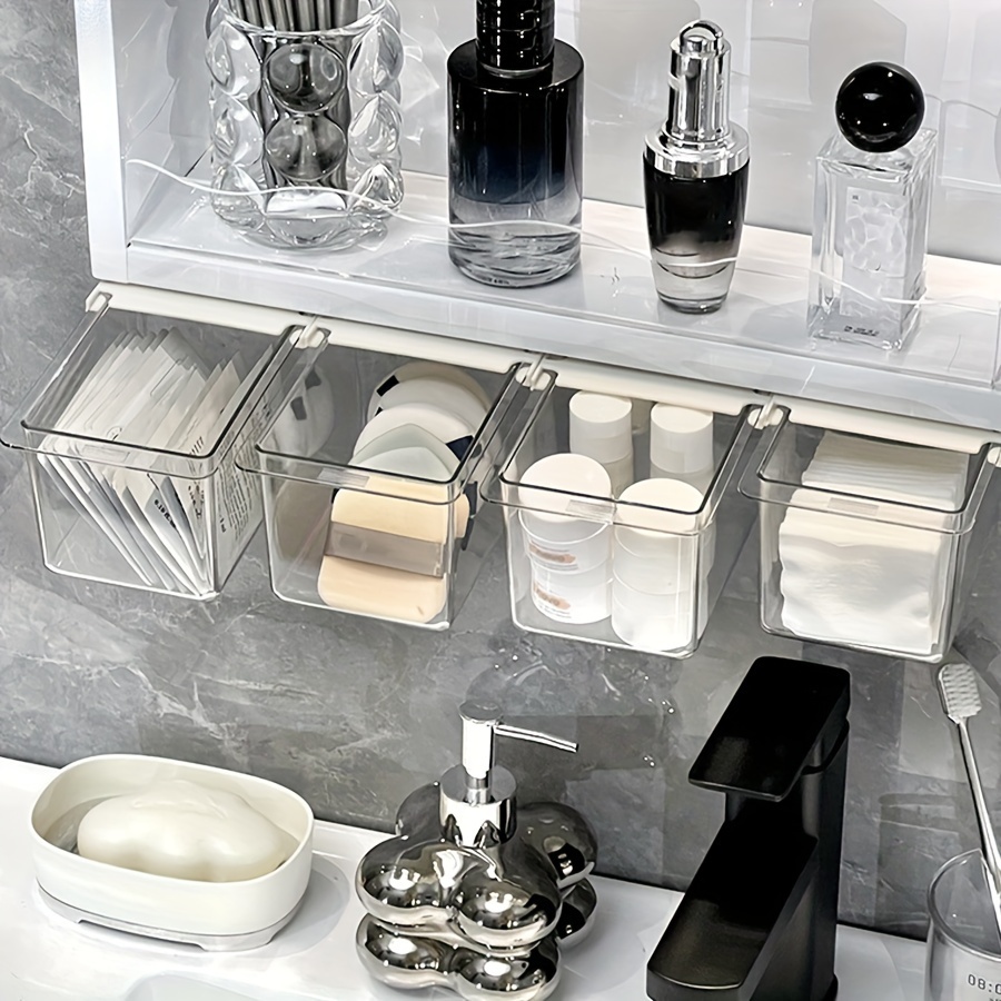 

2/1pc Bathroom , Drawer Box, Dressing Table Box, Household Box, Jewelry Organizer, Swab Box, , Container, Decorative Small Accessories.