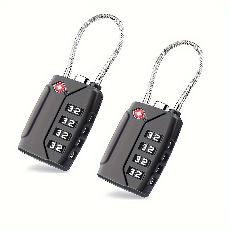 E-shop Reayou TSA-Zugelassenes 4-Stelliges Gepäckschloss - Langlebige Legierung, Leicht Ablesbare Zifferblätter, Flexibles Kabel für Sicheres Reisen