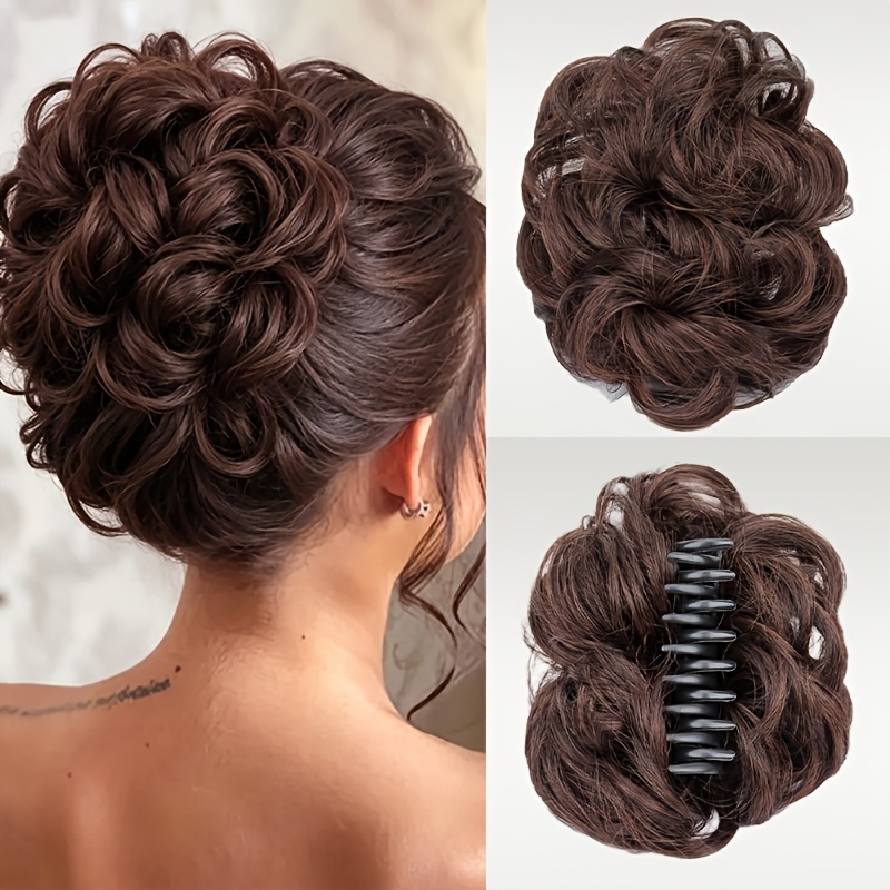 TEMU Claw Clip Ponytail Extension - Synthetic Hairpiece For Women, Fake Wig Updo For Daily/party/cosplay