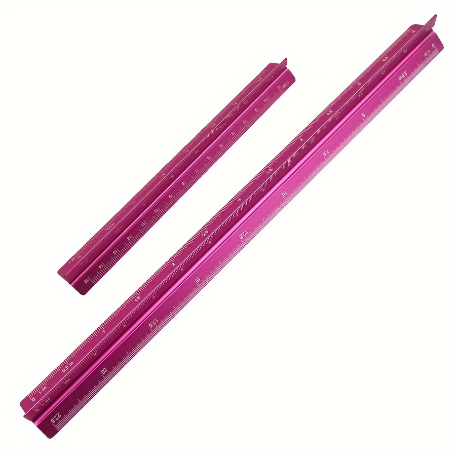 E-shop 2-teiliges Set Aluminium-Dreieckslineal, 30 cm & 15 cm, Präzisions-Messwerkzeug zum Zeichnen, Zeichnen und Entwerfen - Langlebig, tragbar und