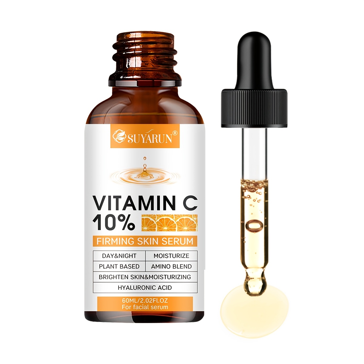 SUYARUN 10% Vitamin C Brightening Serum with Niacinamide + Ceramide + Retinol, 60ml