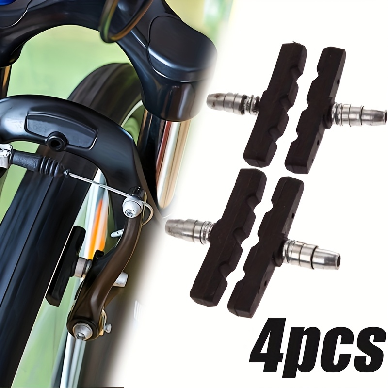 E-shop 4 Stk. V-Bremsbeläge für Mountainbikes Rennräder, V-Typ Bremsbackenbeläge, leichte geräuscharme Fahrradbremsklötze, Fahrradteile Werkzeuge