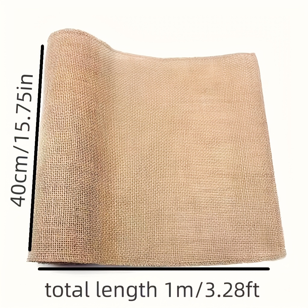E-shop Natürliche beige Leinen-Jute-Sackleinenrolle mit einer Breite von 25/30/40/50 Zentimetern einer Länge von 1 Meter – Verwendet für