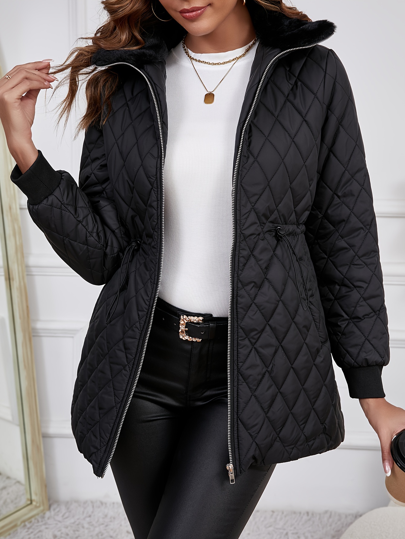 Vestes Pour Femme - Manteaux Décontractés Pour Femme - Col Montant - Fermeture éclair - Léger - Manches Longues - Sweat Décontracté Surdimensionné - Veste Polaire Pour L'automne Et L'hiver - Tenue