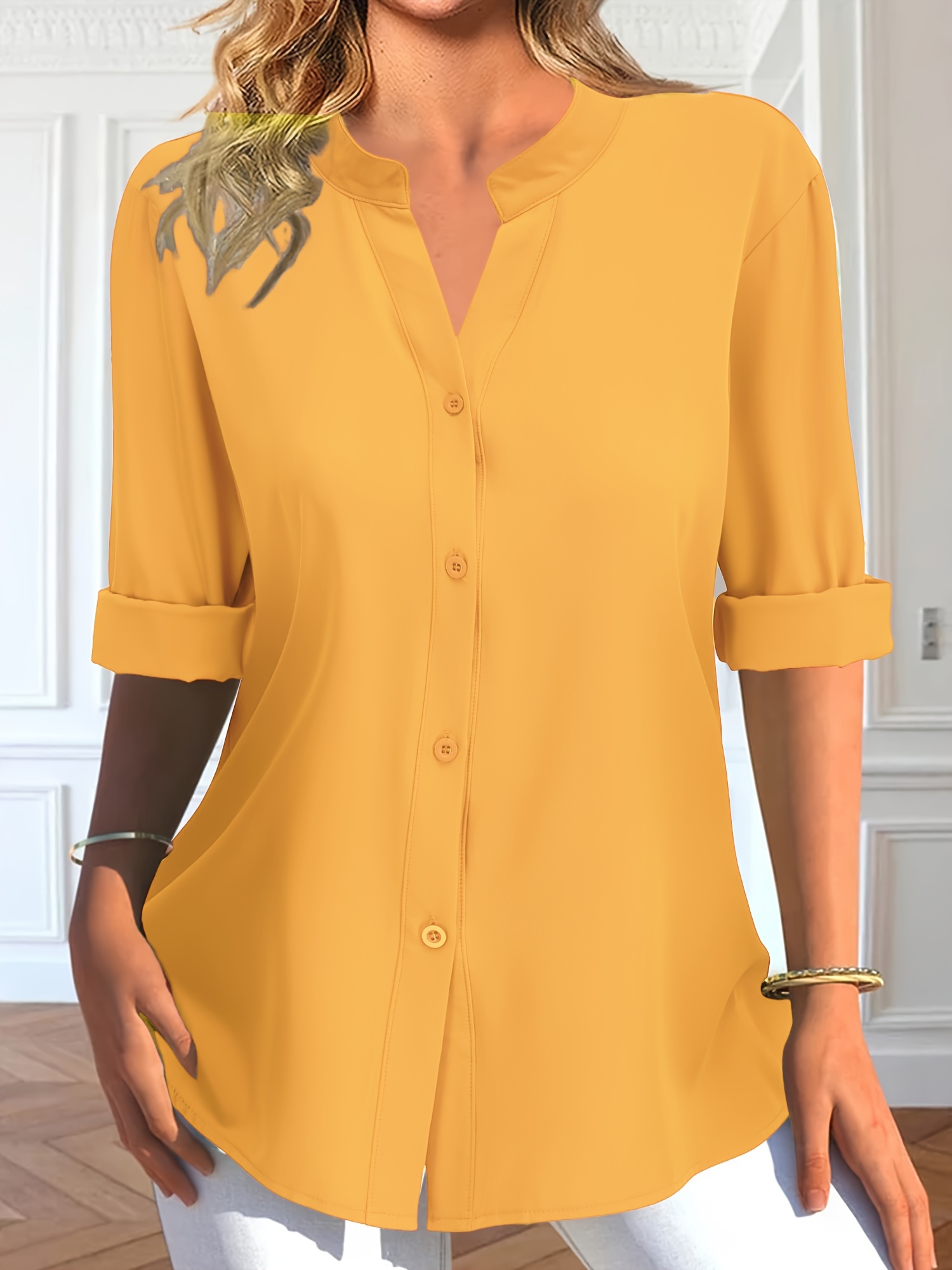 Blusas Elegantes Color Amarillo Blusa Elegante Mujer Amarilla