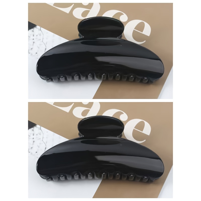

1pc/2pcs Retro Black Hair Claw Clip For Women - , Non-slip, Suitable For Hair - Ideal Gift, , Plastic, Solid Color, Daily & Casual Use