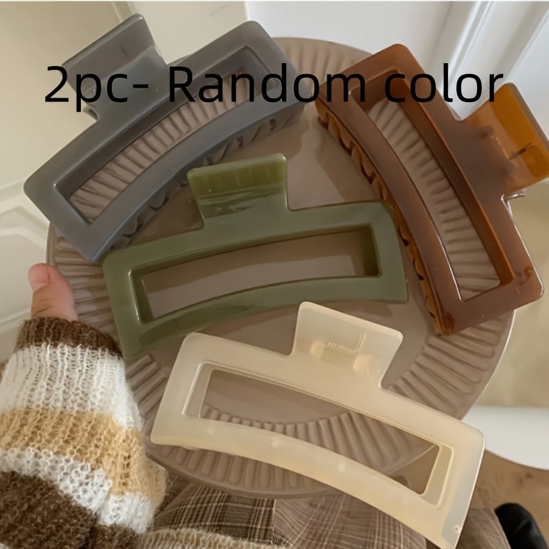 2 Packs -13cm Large Square Grab With Jelly Colored Shark Clip-random Color