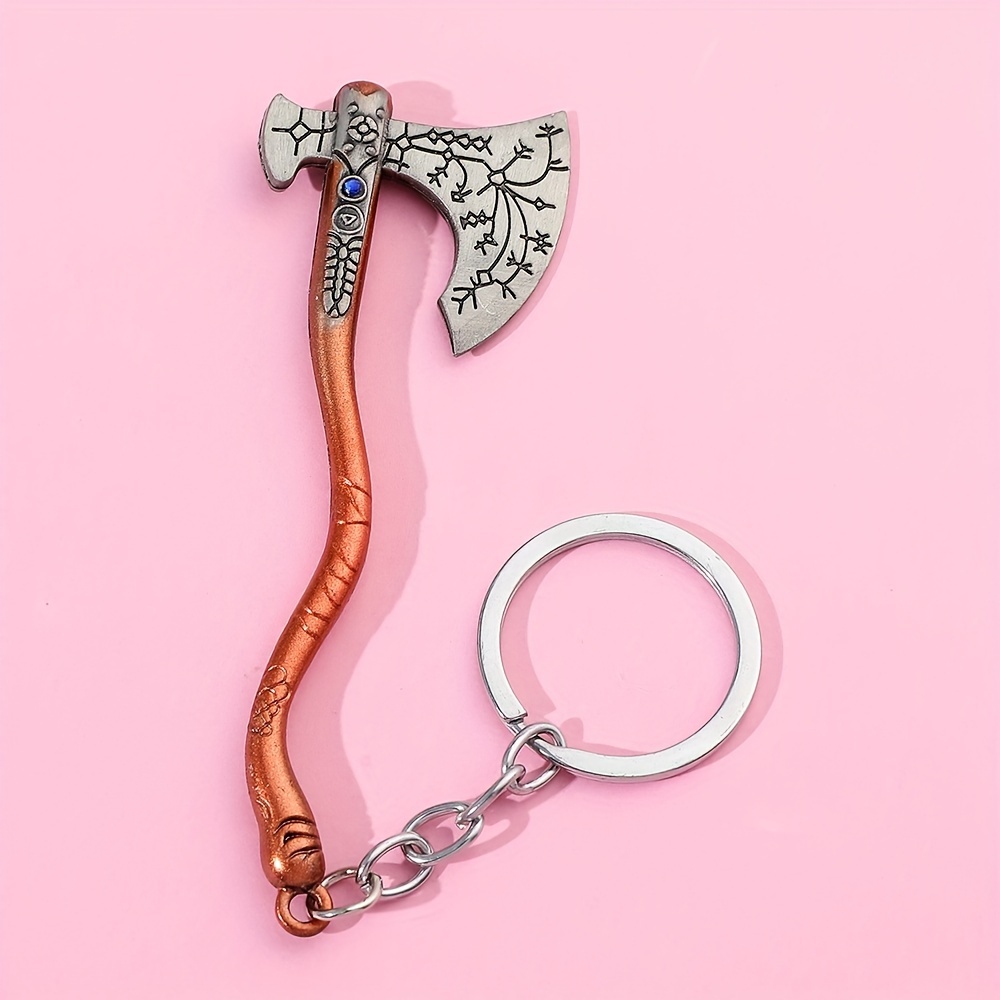 Mini Axe Weapon Keychain Ring, Daily Wear Accessory