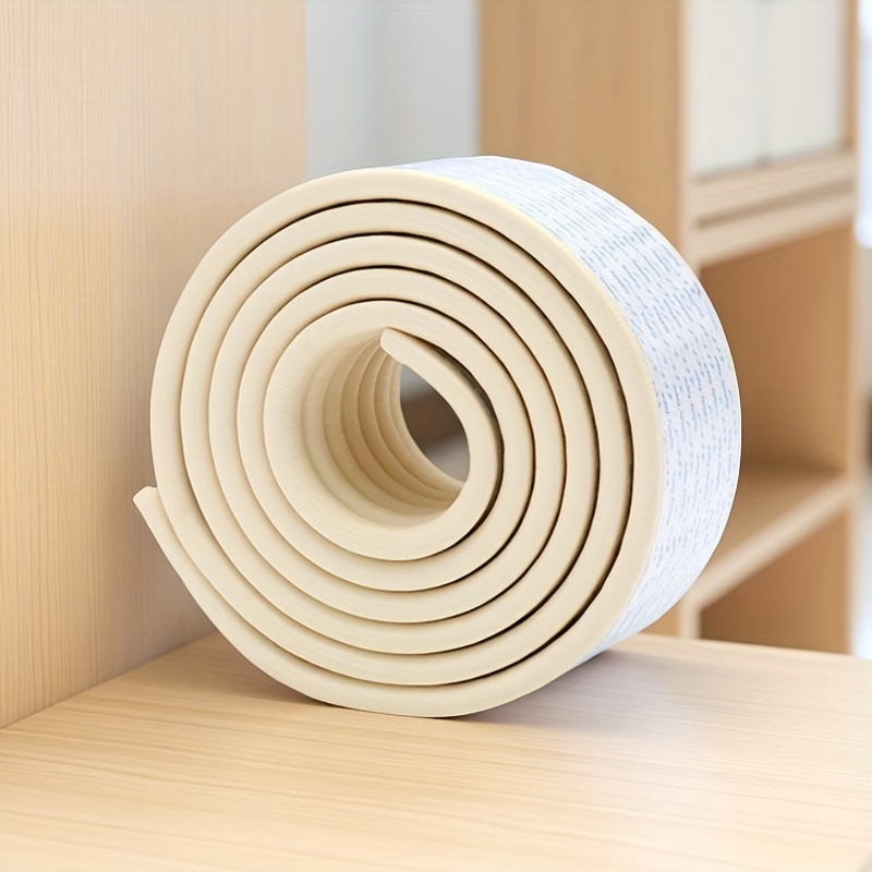 16.6 Ft W-shaped No-glue Installation Extra Wide Soft Rubber Anti-collision Corner Protector Furniture Strip Safety Protection Foam Padding
