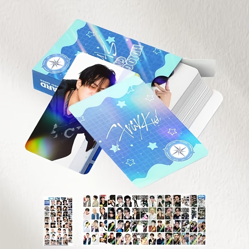 E-shop 1 Schachtel mit 124 S- Album "for KARMA" Sammelaufklebern doppelseitigen -Fotokarten, Grußkarten: 64 Aufkleber, 60 Fotokarten, geeignet zum