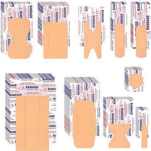 50 100 200pcs bandages pack assorted bandages bulk large fingertip bandage bandage breathable for first aid and protect 10 styles