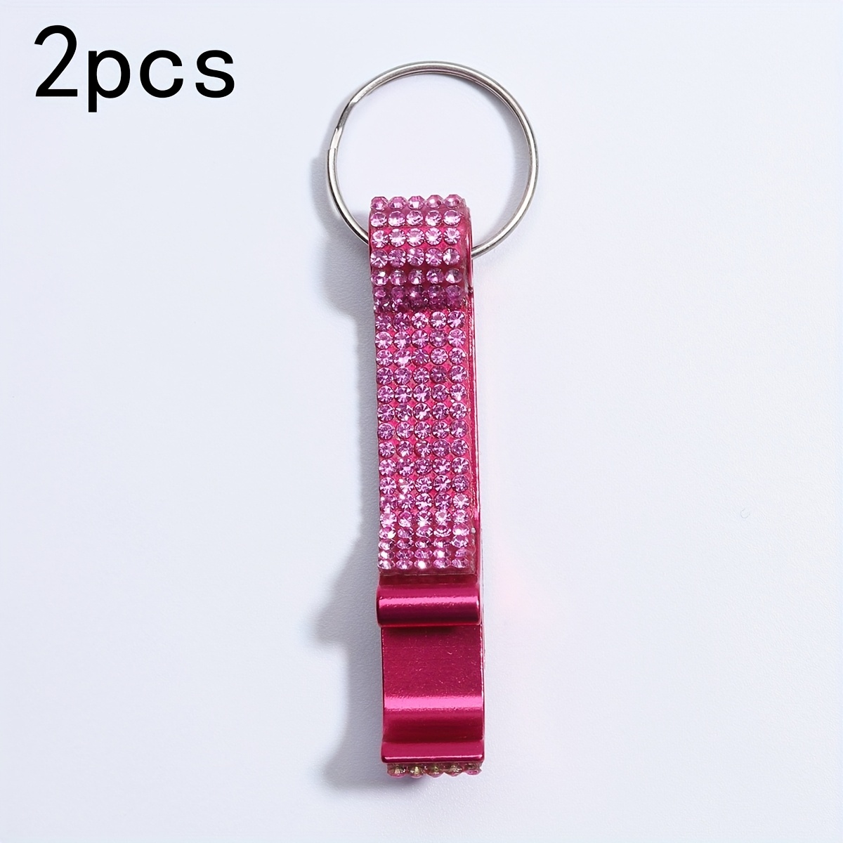Image of Multicolor Diamond-encrusted Beer Bottle Opener, Advanced Metal Keychain Bottle Opener, Men's And Women's Beverage Bottle Opener. Small And Practical, Easy To Carry, Easy To Open The Beer Bottle Cap