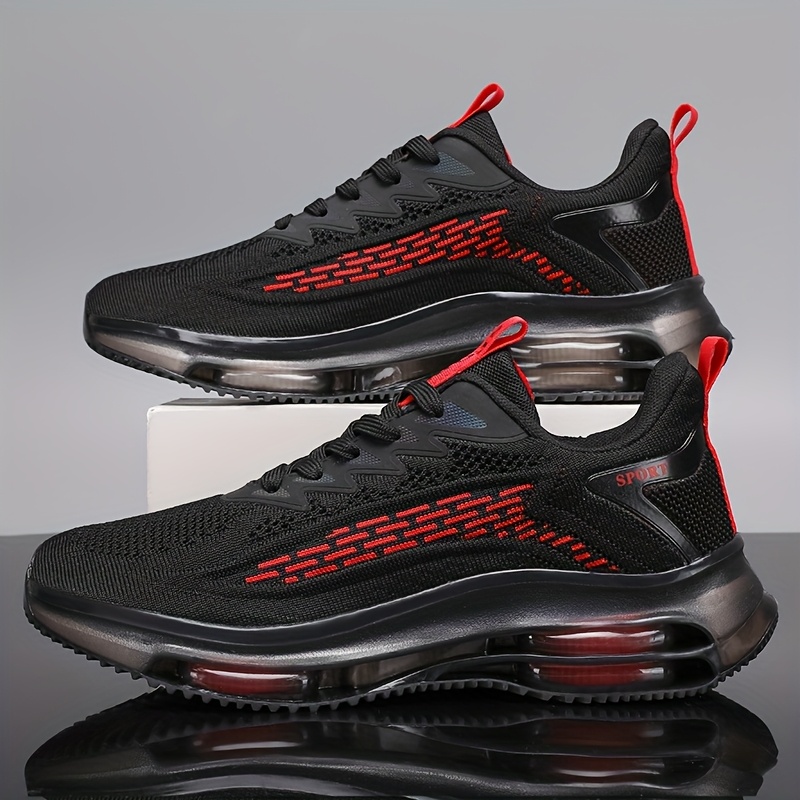 Men'S Low Top Road Running Shoes, Fabric Upper, Lace-Up Closure, TPU Sole, Solid Color, for Universal