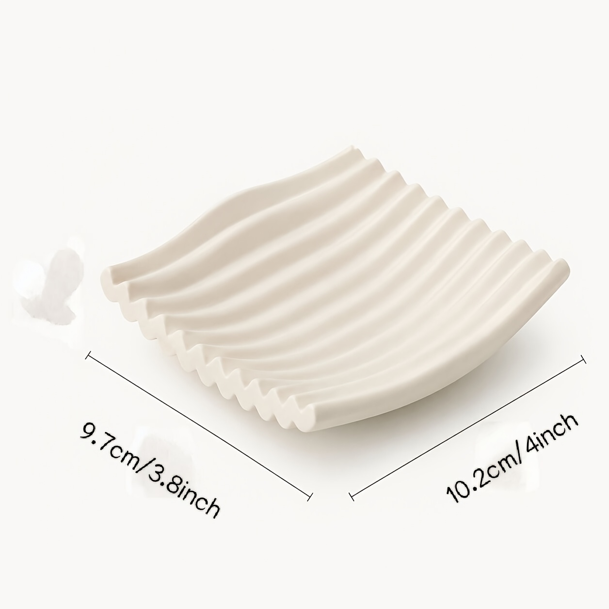 TEMU Portasapone ondulato moderno 1 pz, Vassoio portasapone geometrico , Arredo bagno minimalista e delicato, Ornamento da , Organizzatore per spugne