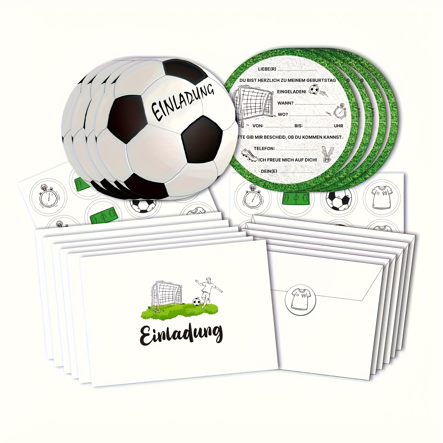 Image of 12 Sets, Football Invitation Cards, Fill In Invitation Letters, Decorations And Supplies, Small Business Supplies, Thank You Cards, Birthday Gifts, Cards, Unusual Items, Gift Cards