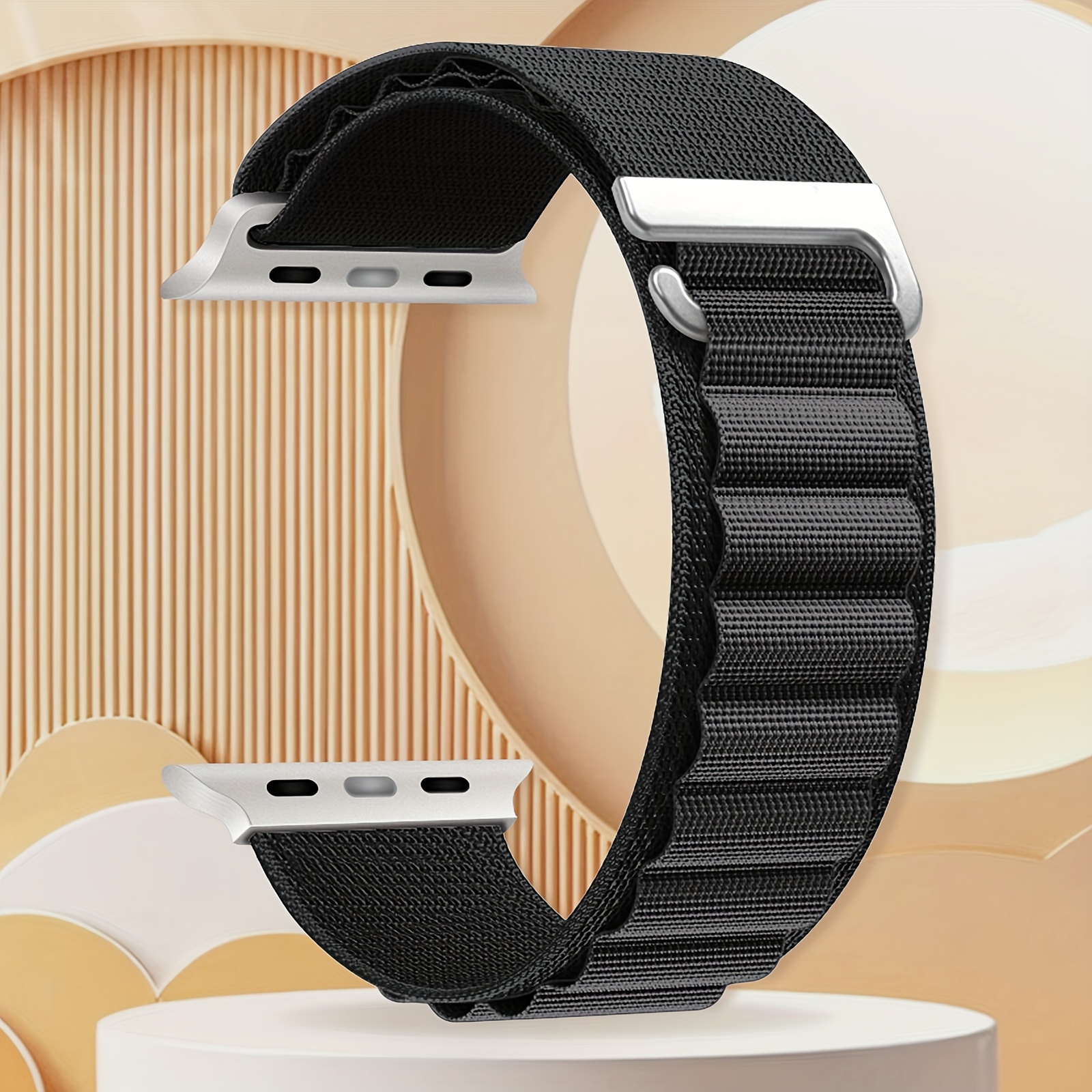 TEMU Alpine Loop Nylon Uhrenarmband - Kompatibel mit für Iwatch Ultra 2/ 38-49mm für Herren und Damen, Verstellbares Metall C-Haken Armband, Geeignet
