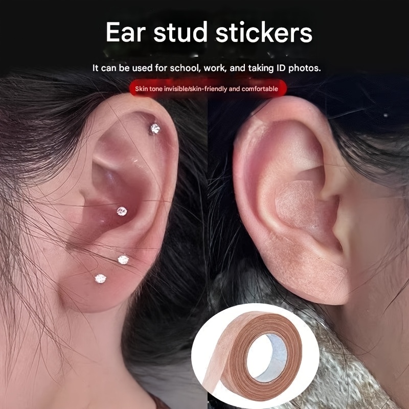 Ear Piercing Stickers, Covering Ear Hole And Stud, Photo Covering Ear Studs, Work Inspection Covering Ear Studs
