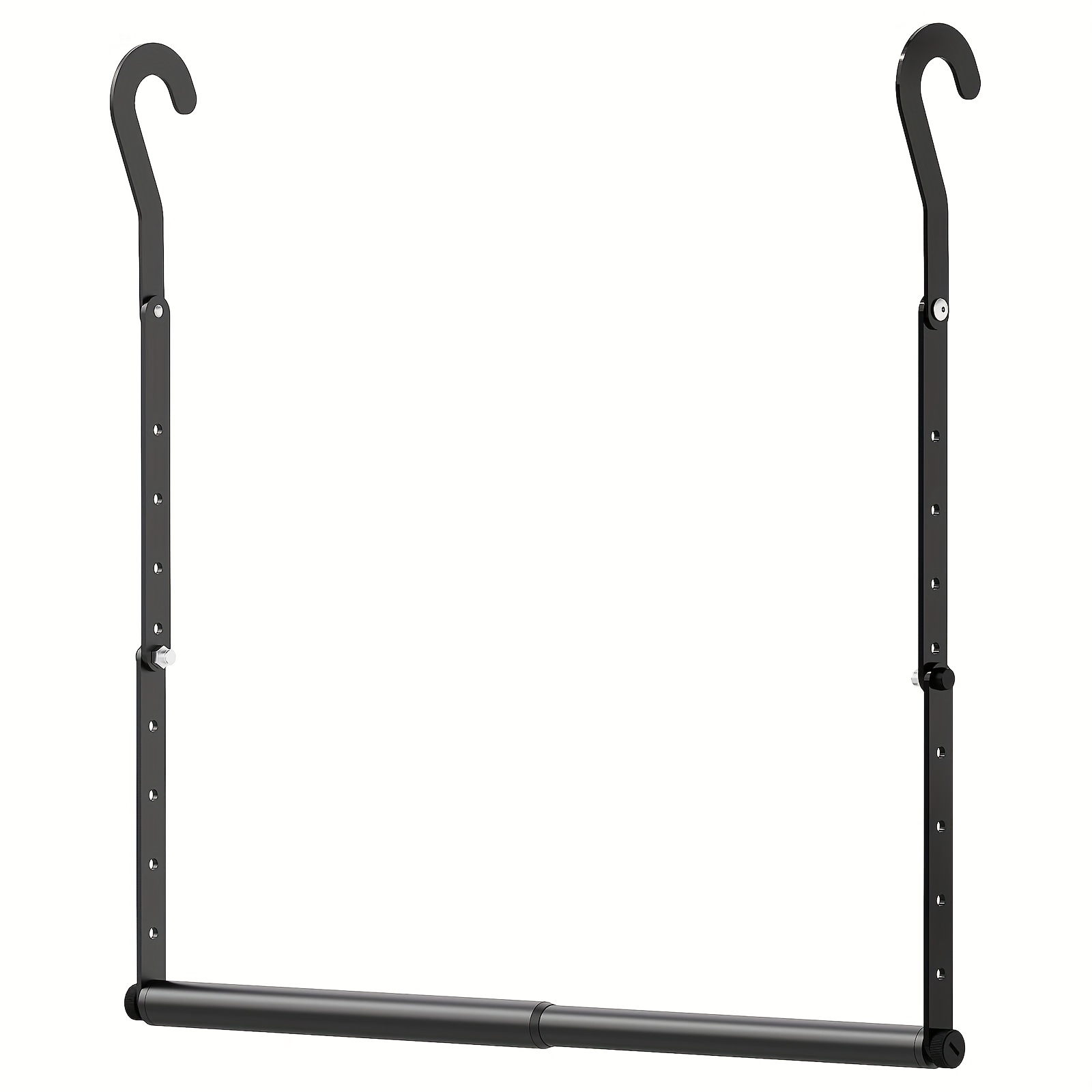 item picture clothes hanging rod garment   for hanging clothes closet clothes   for drying clothes in the closet adjustable clothes rod from 17 to 84 inches heavy duty pull rod black curtain rod for closets and wardrobes