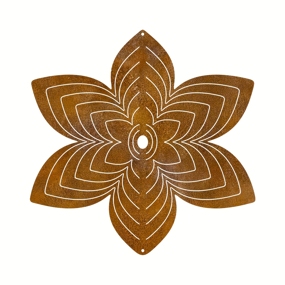 E-shop Rustikale Thanksgiving 1 Stück Natürliche Rostige Metallspiral-Wetterfahne, Metallblumen-Garten-Deko Geschenk, Weihnachtsgeschenk, Durchmesser