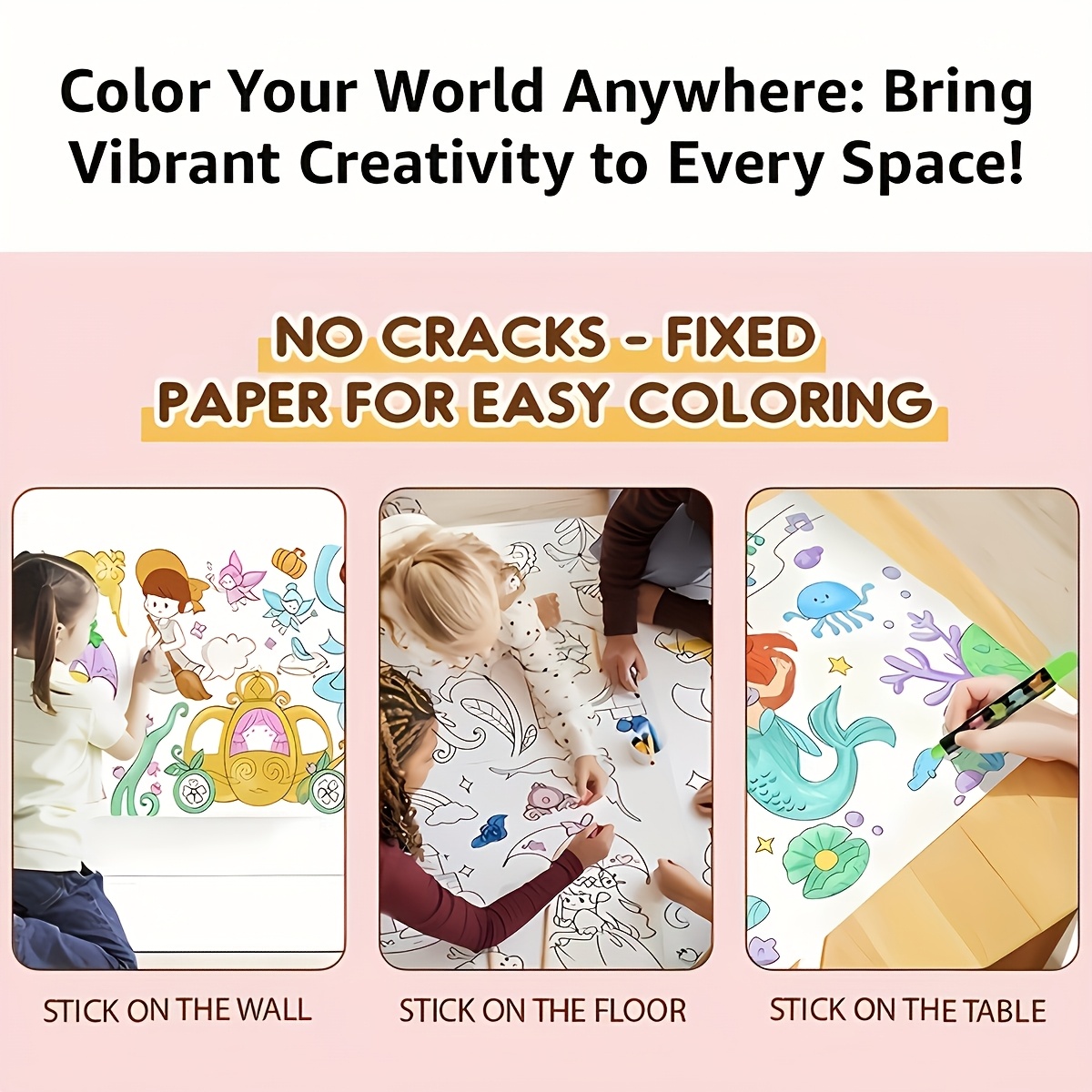 3 Years Kids Creative Doodle Roll 3 05meter Large DIY Coloring Paper