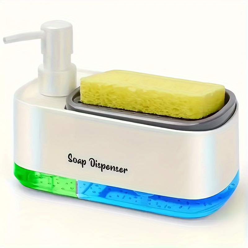 

Leak-proof Dish Soap Dispenser Set With Sponge Holder - Battery-free, Perfect Pump For Kitchen & Bathroom Use