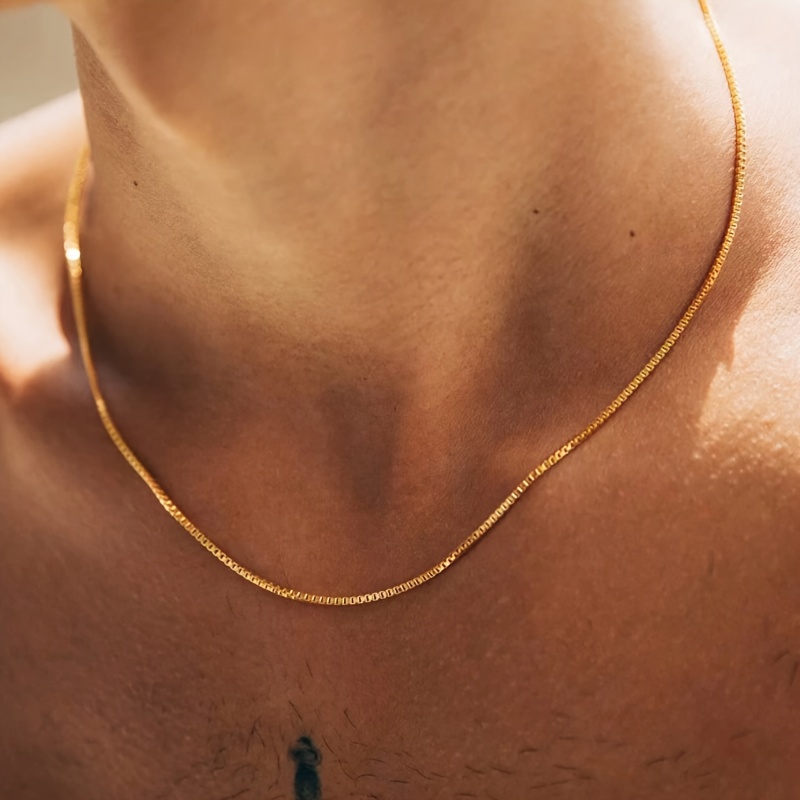 E-shop Herren Halskette aus 304 Edelstahl – Elegante langlebige Kette für den täglichen Gebrauch & besondere Anlässe, ganzjähriges Geschenk für Vater,