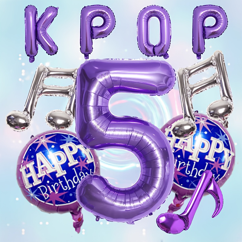 Image of 10pcs Balloons Combination, With Theme Design Trendy Party Balloons, Very Suitable For Women' Party Decoration, Anniversary Celebration Holiday Atmosphere Background Wall Photo Props Decoration