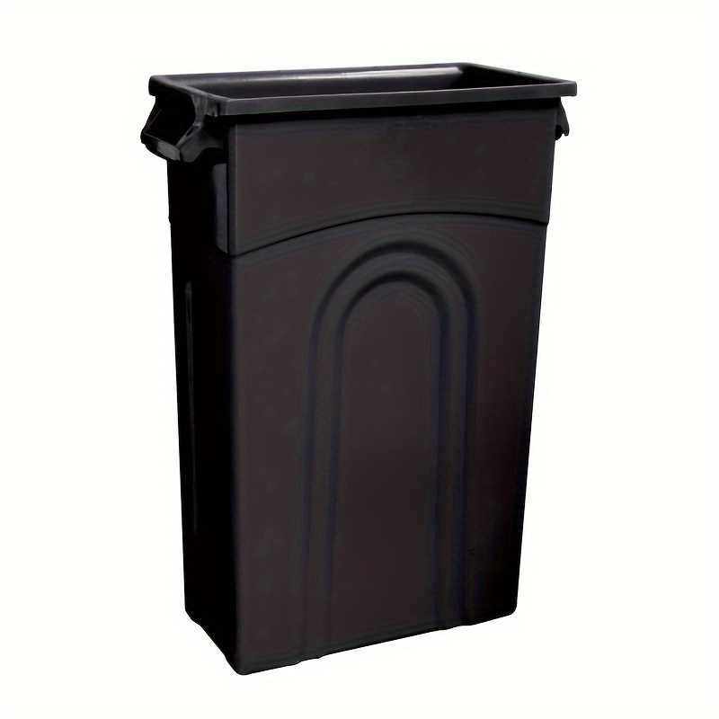 

23 Gallon Black Heavy Duty Plastic Recycling Bin, Durable