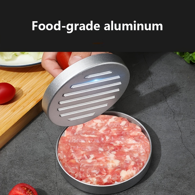 Molde manual para hamburguesas de aleación resistente, prensa de carne redonda, ideal para restaurantes, asados, uso comercial y para empanadas, pasteles y dumplings