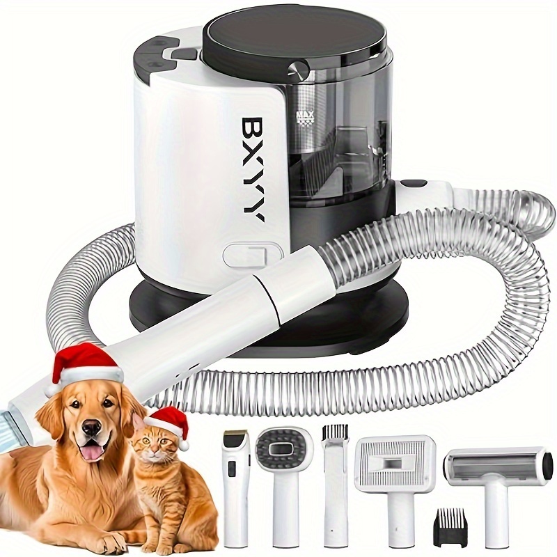 

Black Dog Grooming Kit, Vacuum Cleaner, 12000 Paqiang Pet Grooming Vacuum, 1.5 Liters Dog Grooming Vacuum, 99% Dog Vacuum Hair Removal, With 6 Pet Grooming Tools