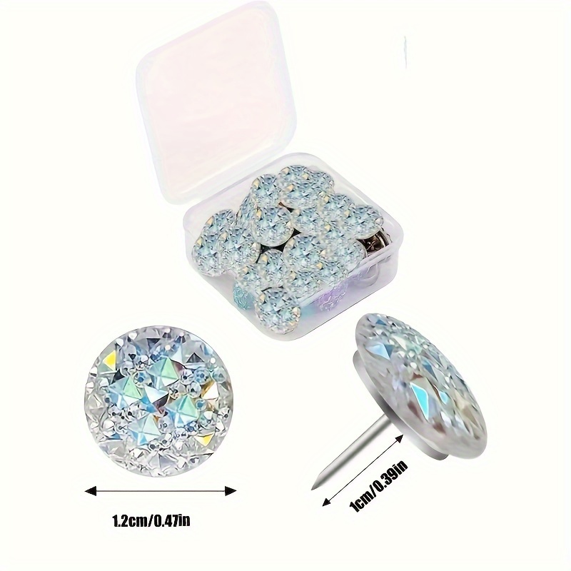 

35pcs Sparkling Push Pins - Decor For Home, Office & Classroom - & Organization Tool