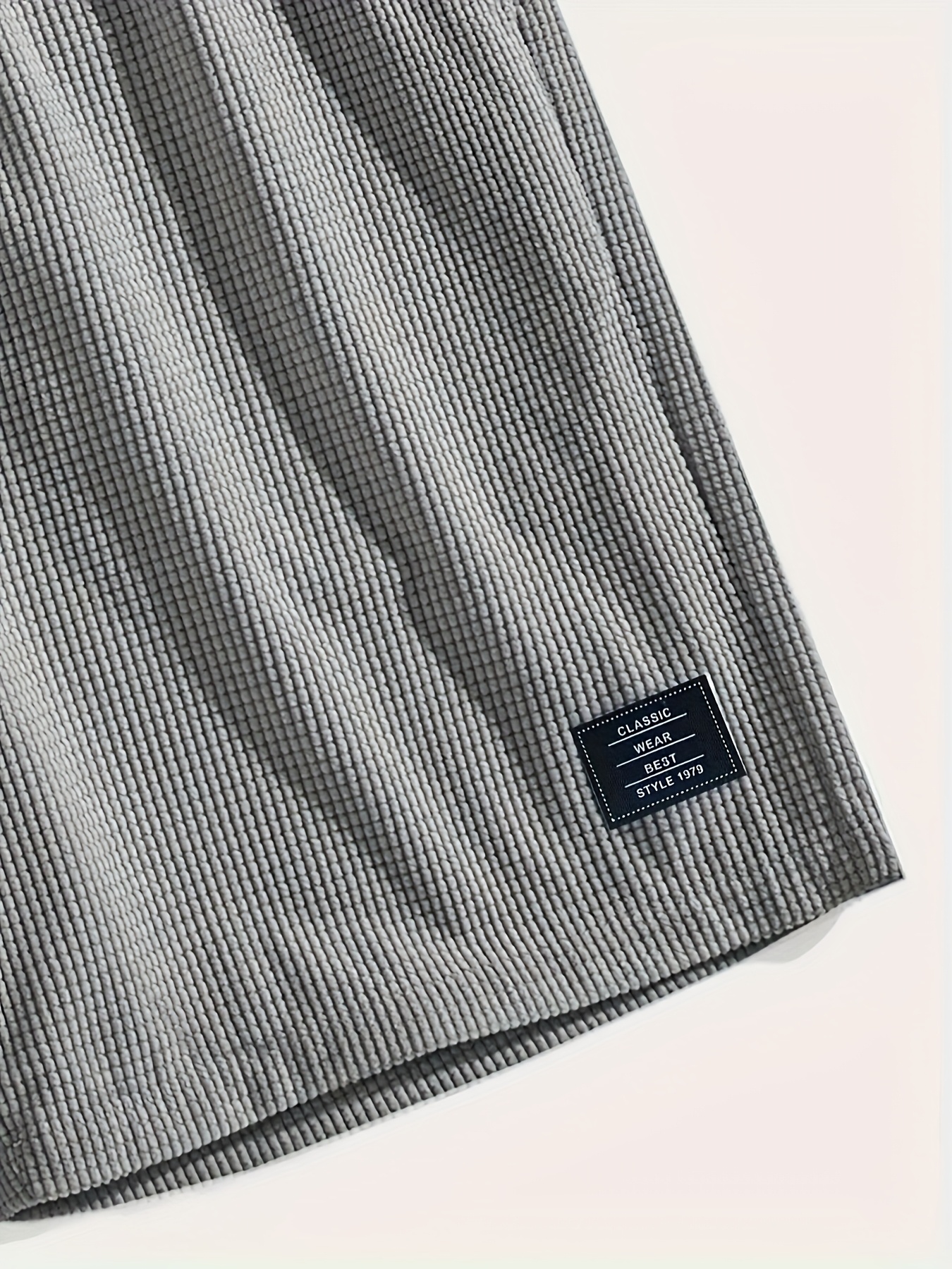 Men'S Casual Corduroy Shorts - Summer Beach Style, Light Brown, Drawstring Waist, Loose Fit, Lightweight & Breathable for Casual Attire, Beach Shorts