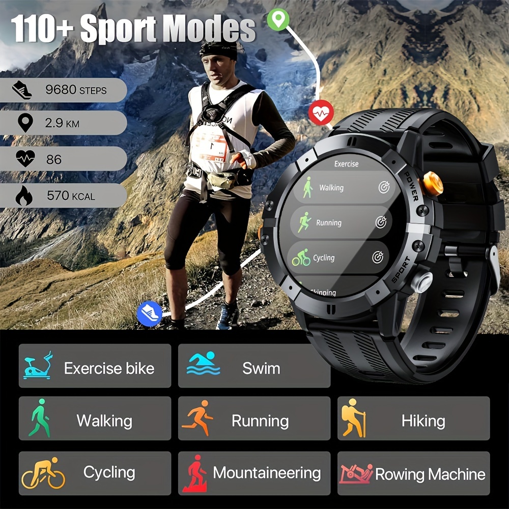 Smart Watch for Men with Call Function and Pedometer
