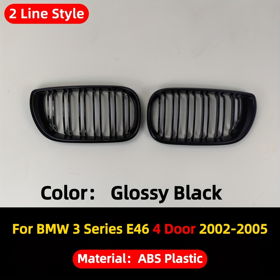 TEMU Front Bumper Inlet Kidney Grill Radiator Grille Center Grid Hood Mesh For E46 2 4 Door 2002-2006 Tuning Accessories
