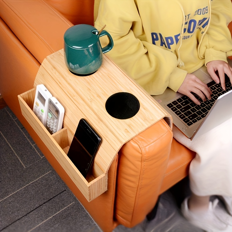 hardwood sofa arm tray decorative   natural   portable   board side table for living room living room furniture details 4