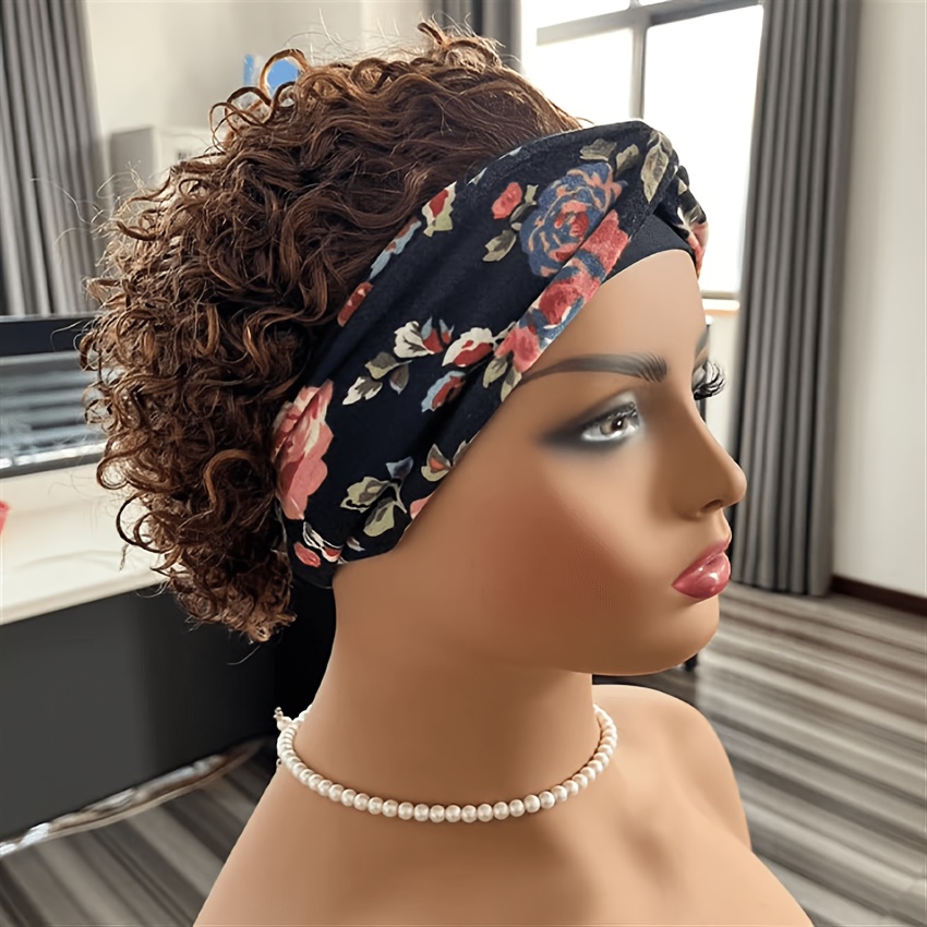 TEMU Perruque de cheveux naturels brésiliens bouclés et crépus à bandeau, 150% - Pas de colle, pas de gel, à , perruques naturelles brésiliennes avec