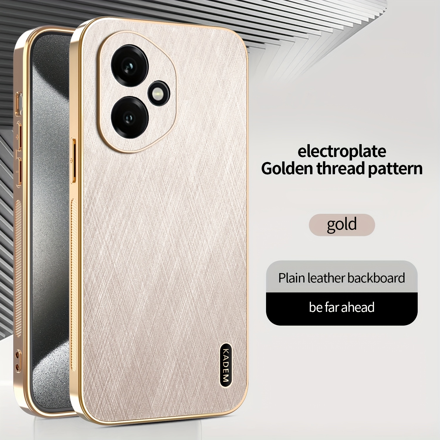 TEMU para teléfono: Compatible con Huawei Honor 400/Honor 400 Pro, estilo de negocios para , cubierta de cobertura total de , lujoso dorado, elegante