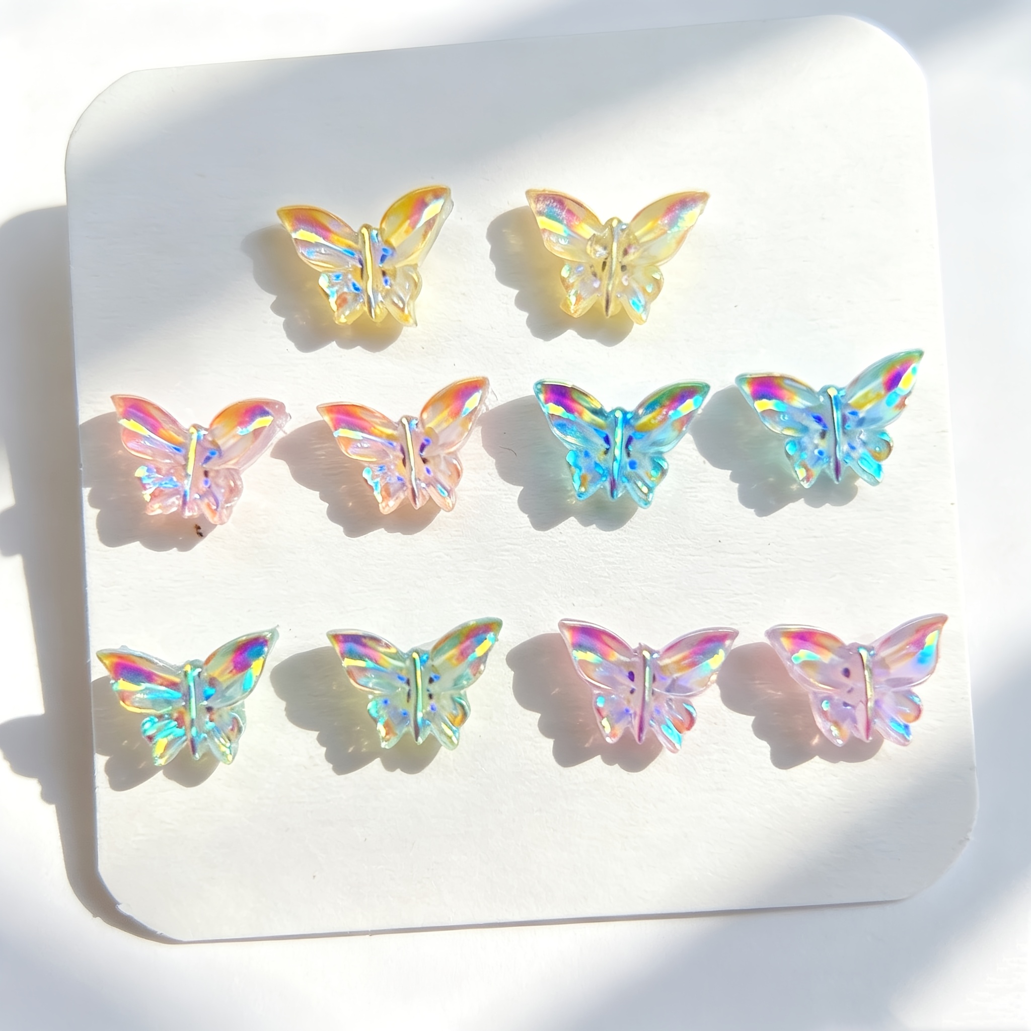 5 Pairs Mini Butterfly Stud Earrings Set for Women
