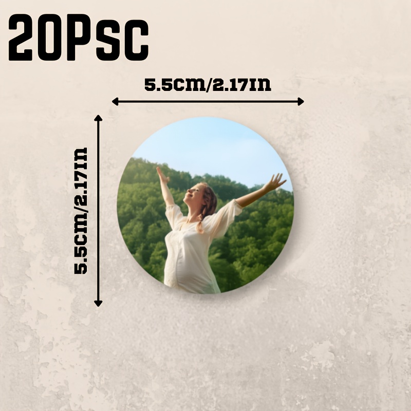 TEMU 20/30pcs Custom Round Refrigerator Magnets, Personalized Round Fridge Magnets, Couple Photo Magnets, Custom Family Photo Magnets, Custom Team