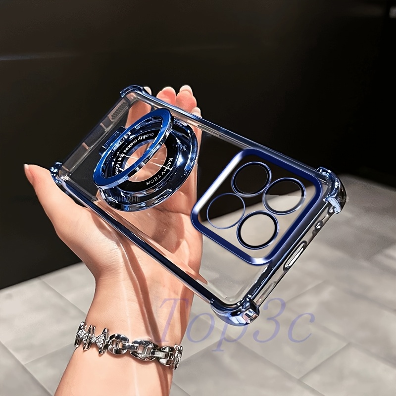 Image of Phone Case: 1pc For Xiaomi 14t Pro/ 14t/13t Corner Anti Drop Transparent Phone Case With Bracket
