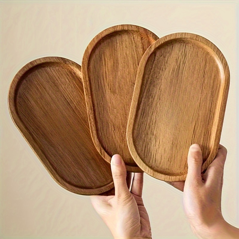 

1pc Japanese- Wooden - Wood Platter For , Kitchen, And Restaurant Use - For Breakfast, , Desserts, And