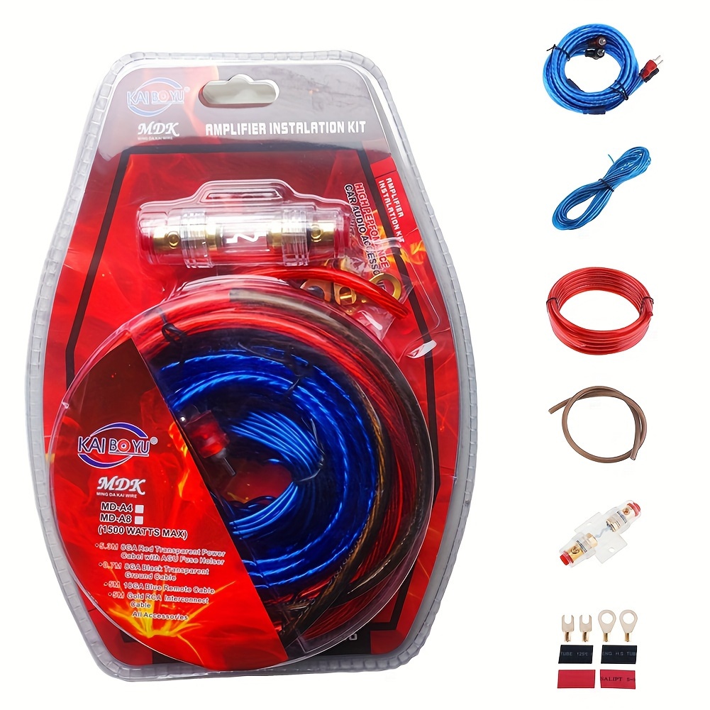 Kit Cavo Amplificatore Auto 4 Gauge 2800W – Alimentazione E Interconnessione Con Fusibile